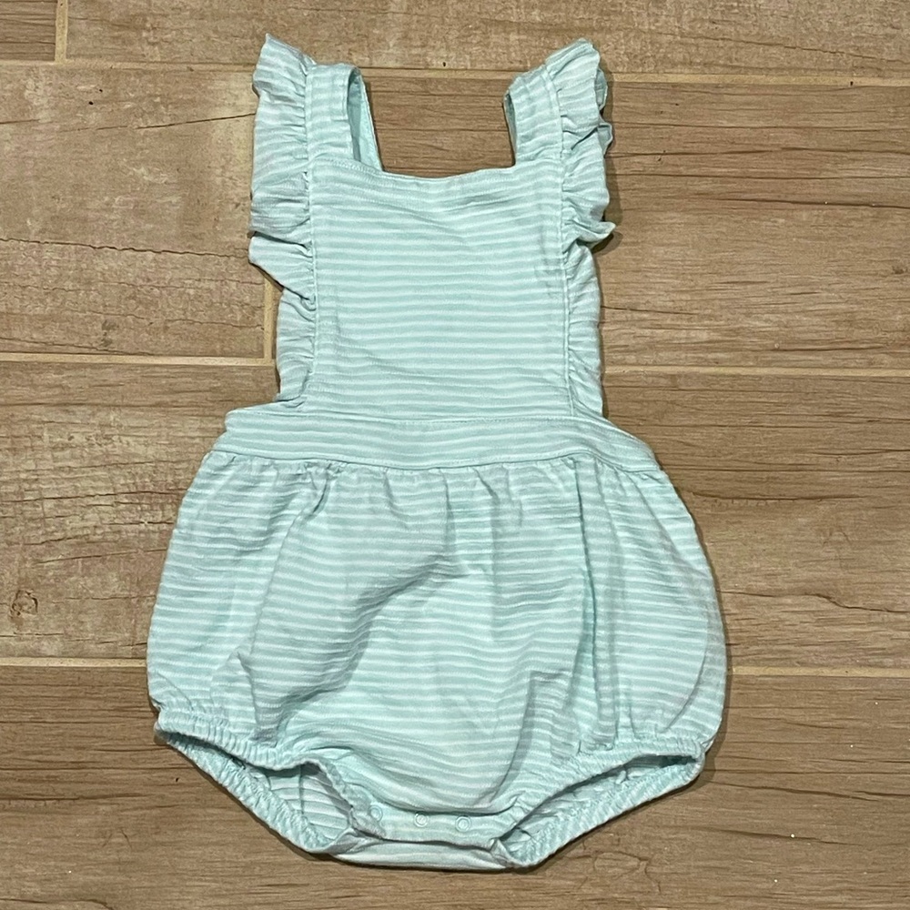Cat & Jack Pale Teal Baby Girl Romper
